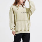 Frog Ramen Vintage Washed Cotton Back Art Hoodie