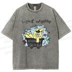 Unisex Web Shop Printed Washed Tee