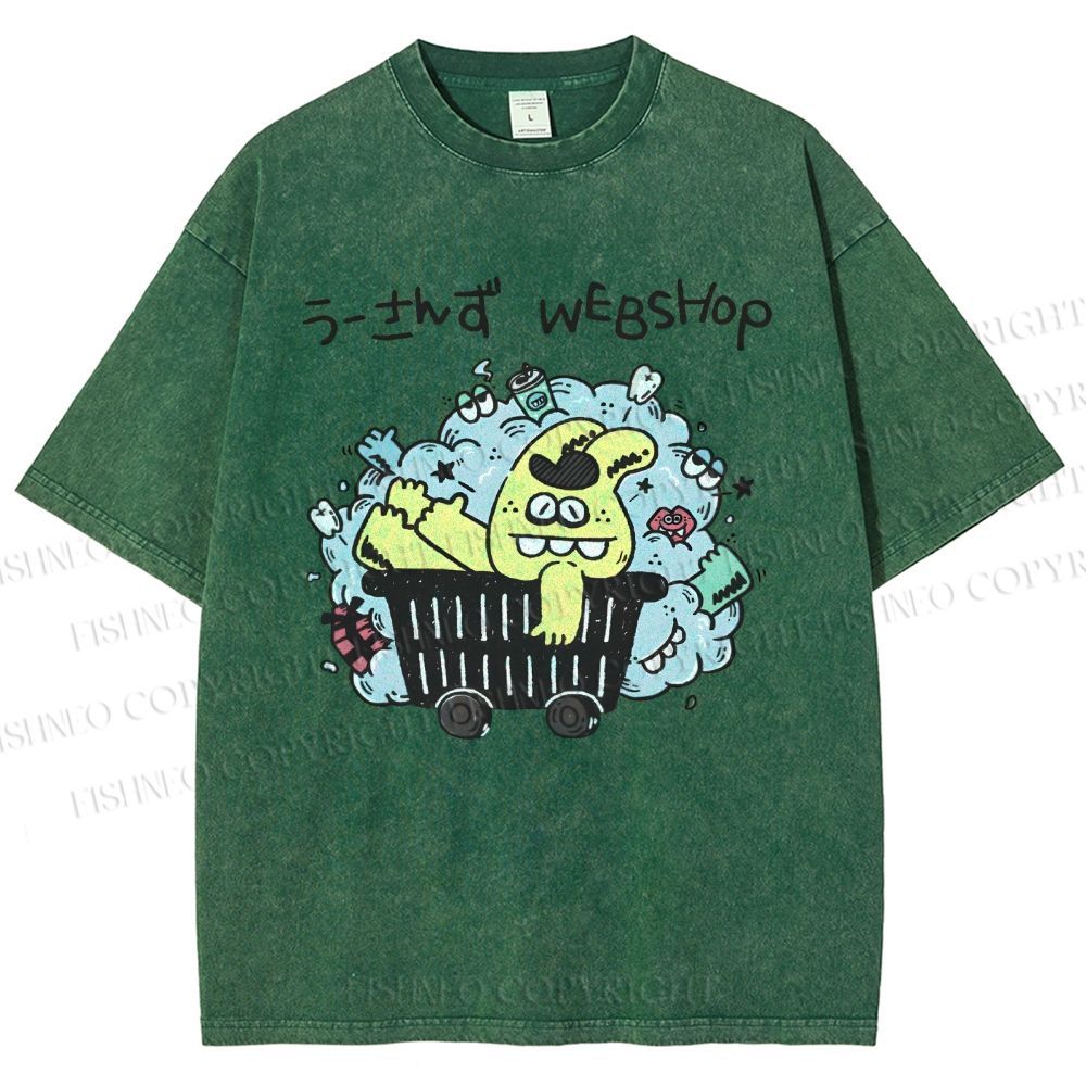 Unisex Web Shop Printed Washed Tee