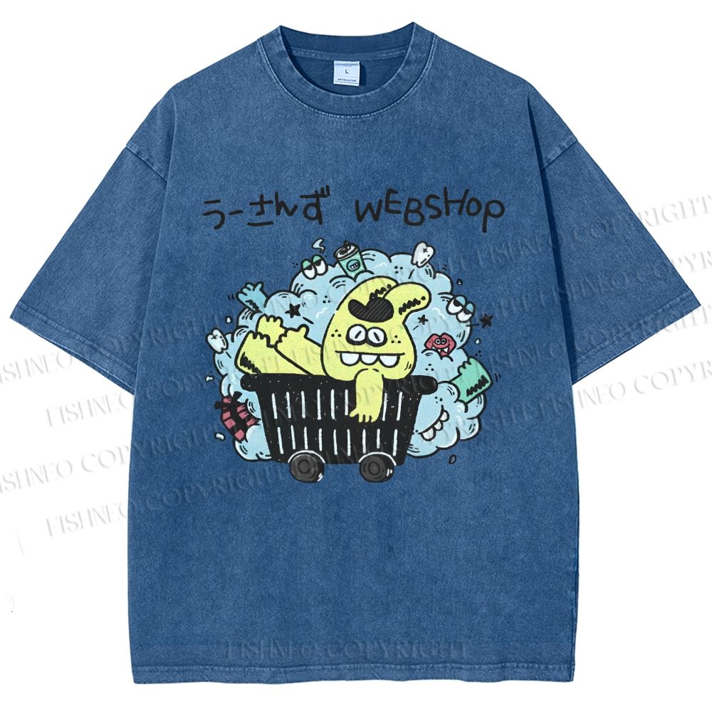 Unisex Web Shop Printed Washed Tee
