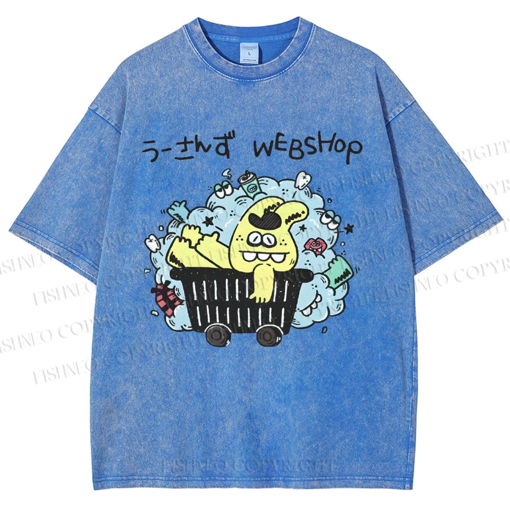 Unisex Web Shop Printed Washed Tee
