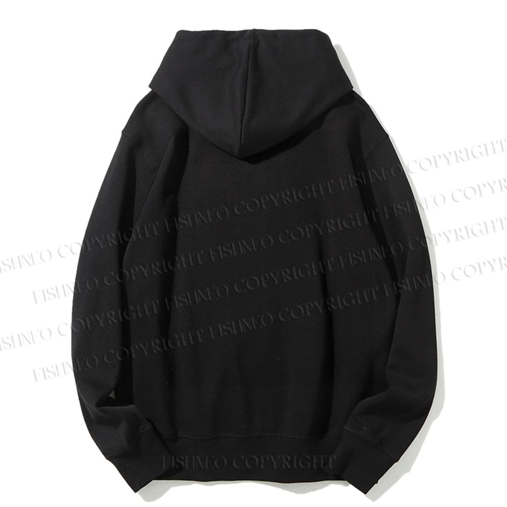 Unisex Casual Cotton Japanese Wave Printed Hoodie