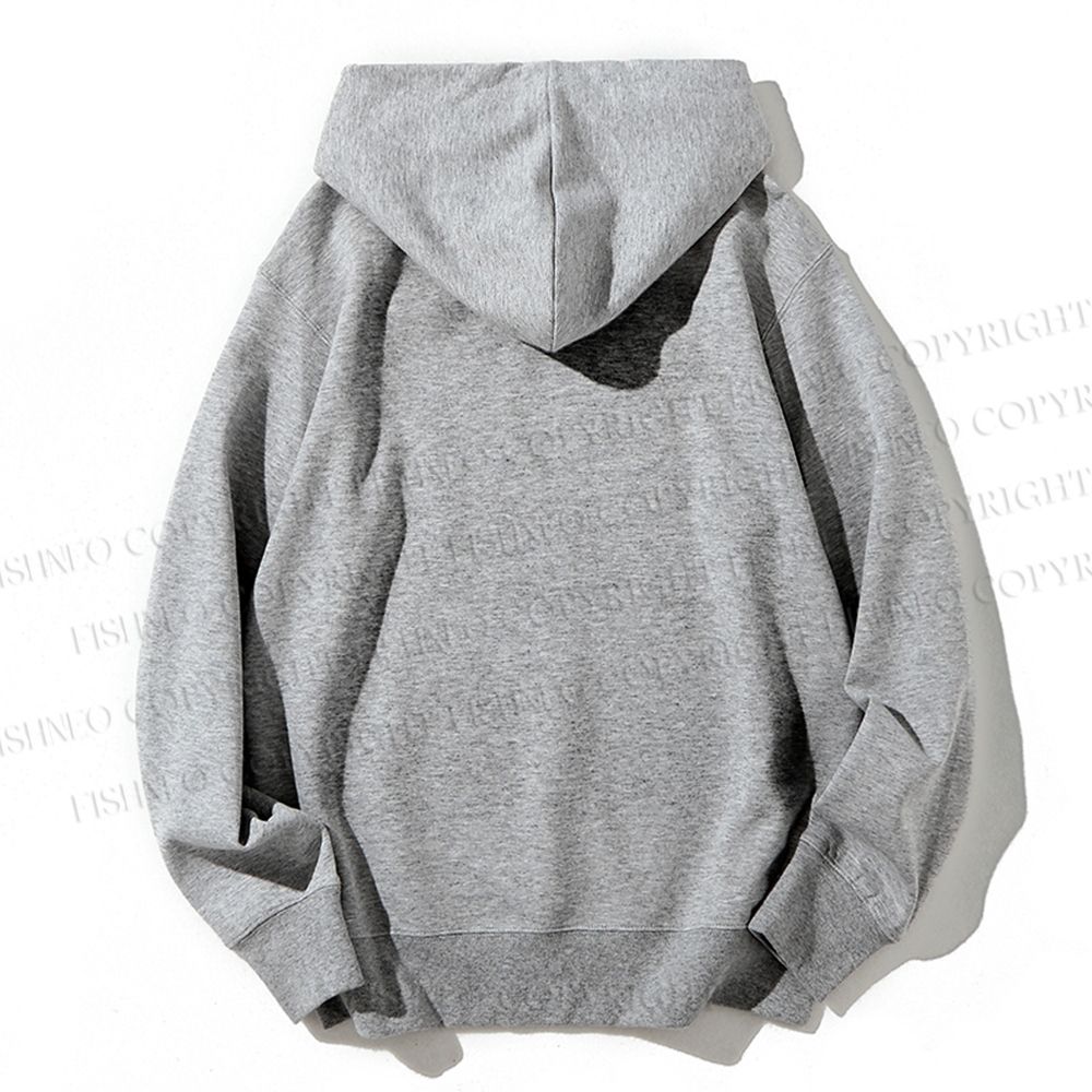 Unisex Casual Cotton Japanese Wave Printed Hoodie