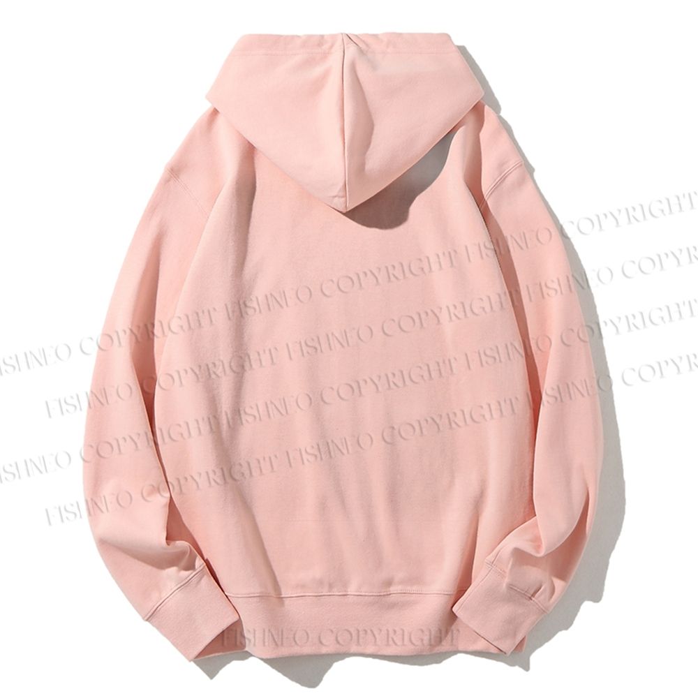Unisex Casual Cotton Japanese Wave Printed Hoodie