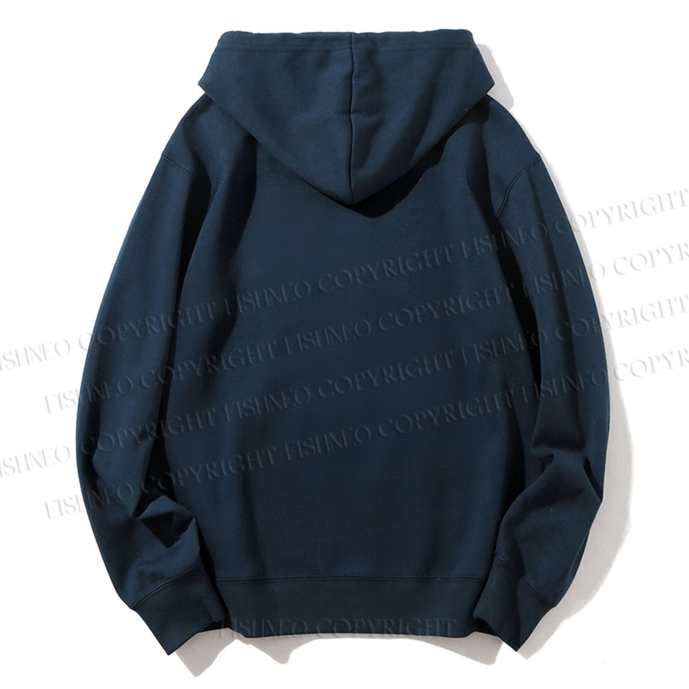 Unisex Casual Cotton Japanese Wave Printed Hoodie