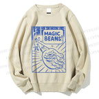 Unisex Vintage Wood Magic Beans Printed Sweatshirt