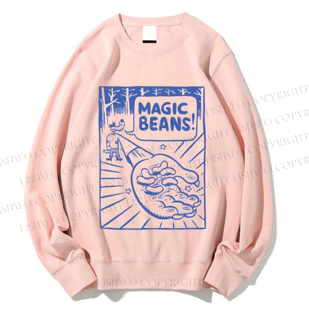 Unisex Vintage Wood Magic Beans Printed Sweatshirt