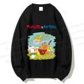 Unisex Japanese Childlike Graffiti Printed Sweatshirt