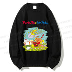 Unisex Japanese Childlike Graffiti Printed Sweatshirt