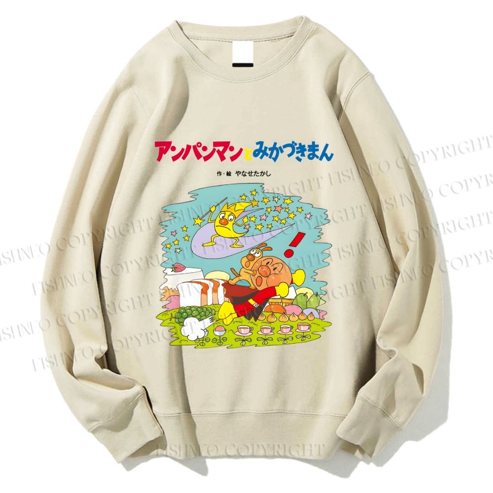 Unisex Japanese Childlike Graffiti Printed Sweatshirt