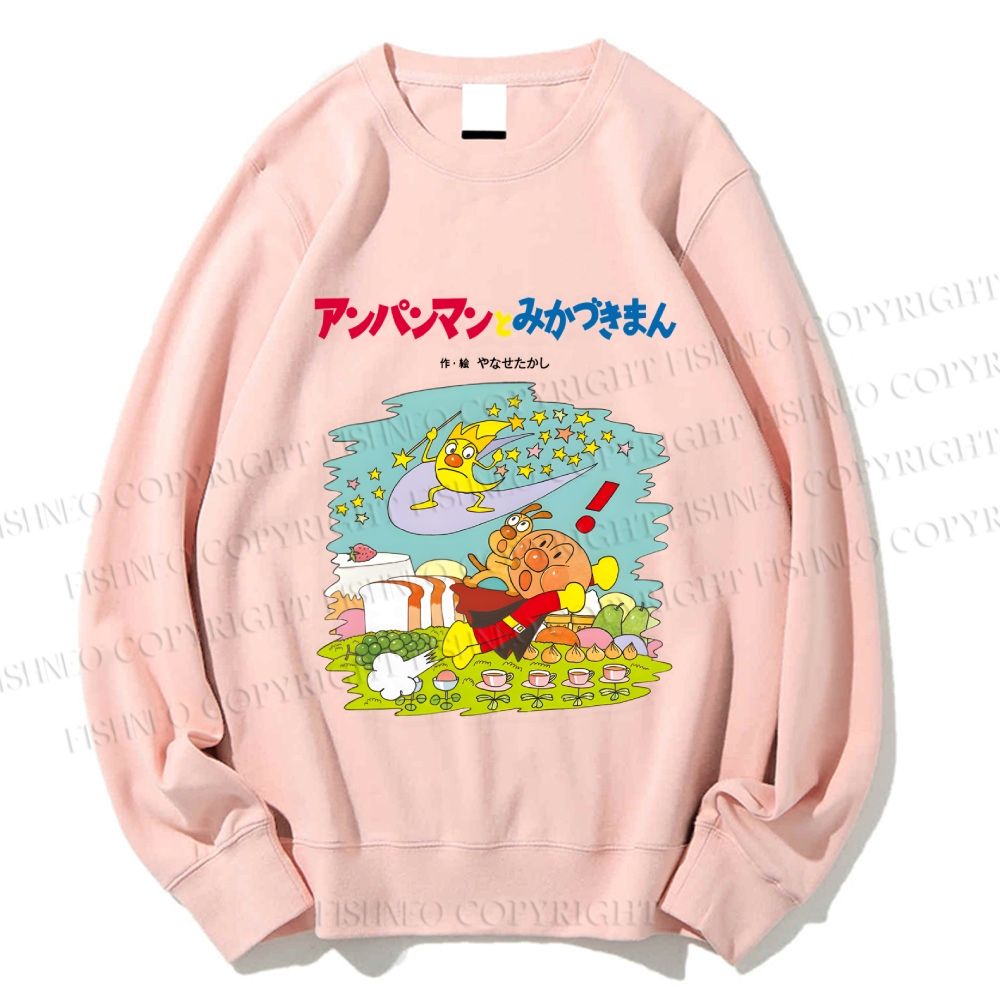Unisex Japanese Childlike Graffiti Printed Sweatshirt