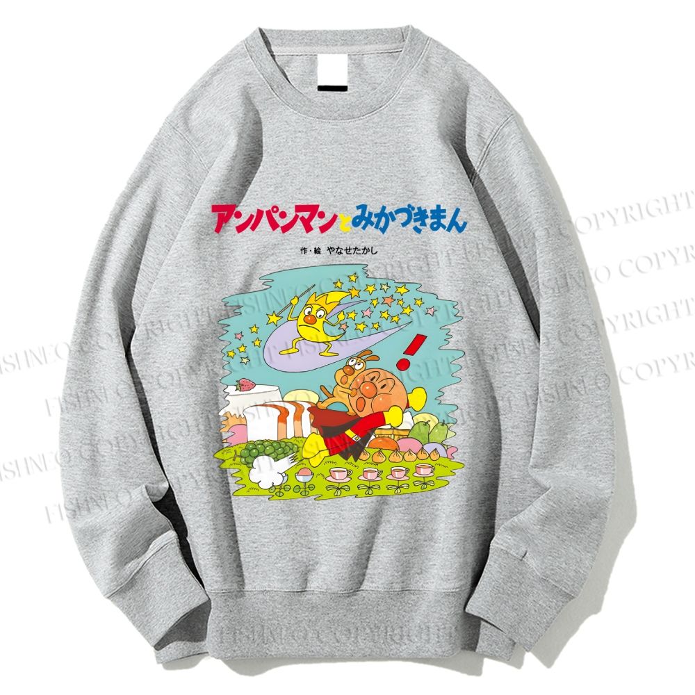 Unisex Japanese Childlike Graffiti Printed Sweatshirt