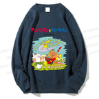 Unisex Japanese Childlike Graffiti Printed Sweatshirt