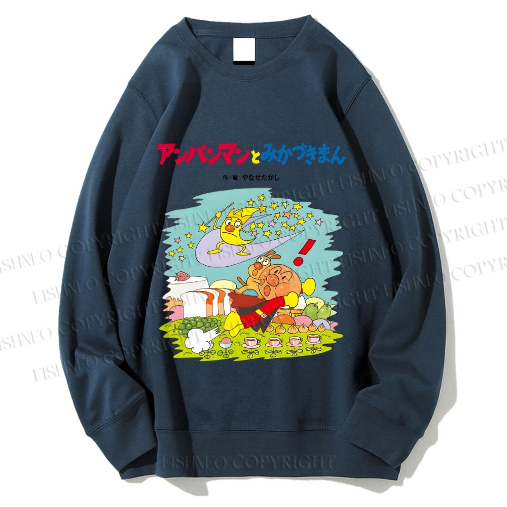 Unisex Japanese Childlike Graffiti Printed Sweatshirt