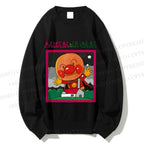 Unisex Japanese Childlike Big Nose Graffiti Printed Sweatshirt