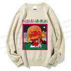 Unisex Japanese Childlike Big Nose Graffiti Printed Sweatshirt