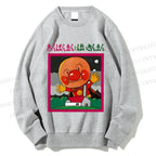 Unisex Japanese Childlike Big Nose Graffiti Printed Sweatshirt