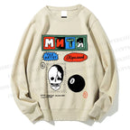 Unisex Vintage Skull Printed Sweatshirt
