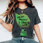 Unisex Frog Leaf Printed Washed Tee