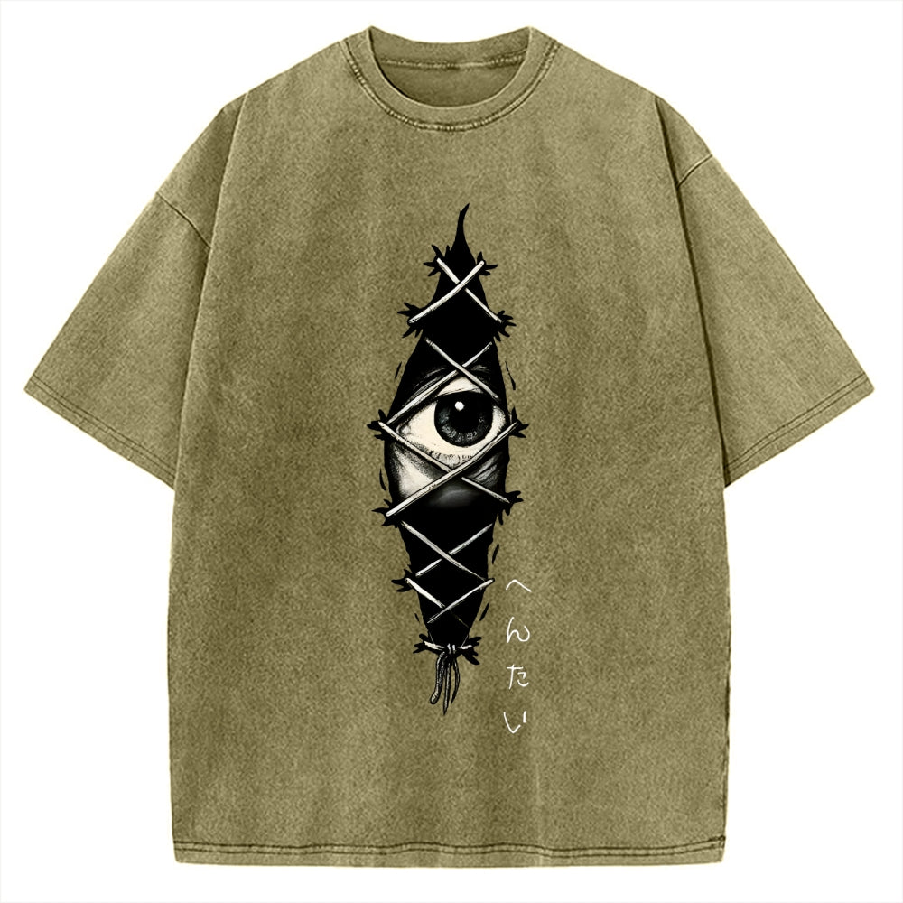 Dead Inside Horror Japanese Vintage Washed T-shirt
