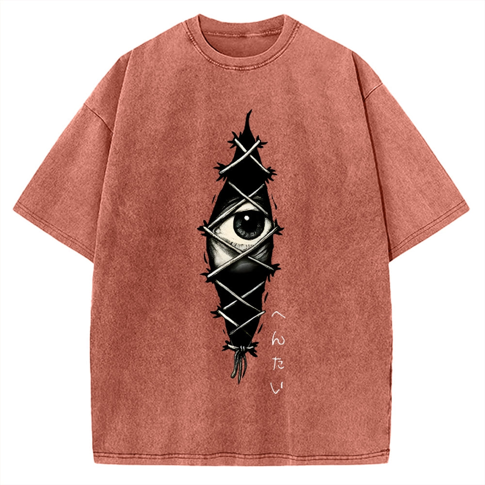 Dead Inside Horror Japanese Vintage Washed T-shirt