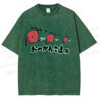 Unisex Octopus Printed Washed Tee