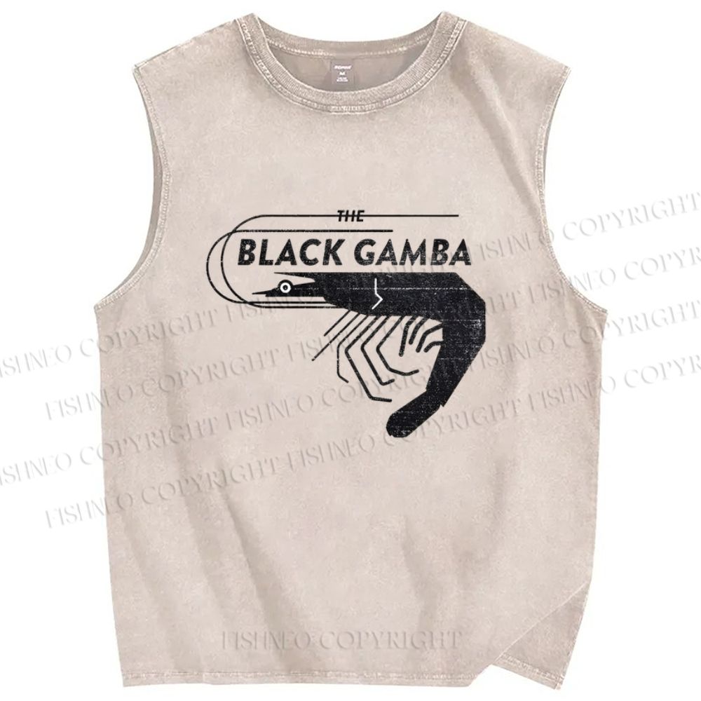 Unisex The Black Gamba Printed Washed Tank Top