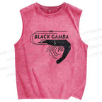 Unisex The Black Gamba Printed Washed Tank Top