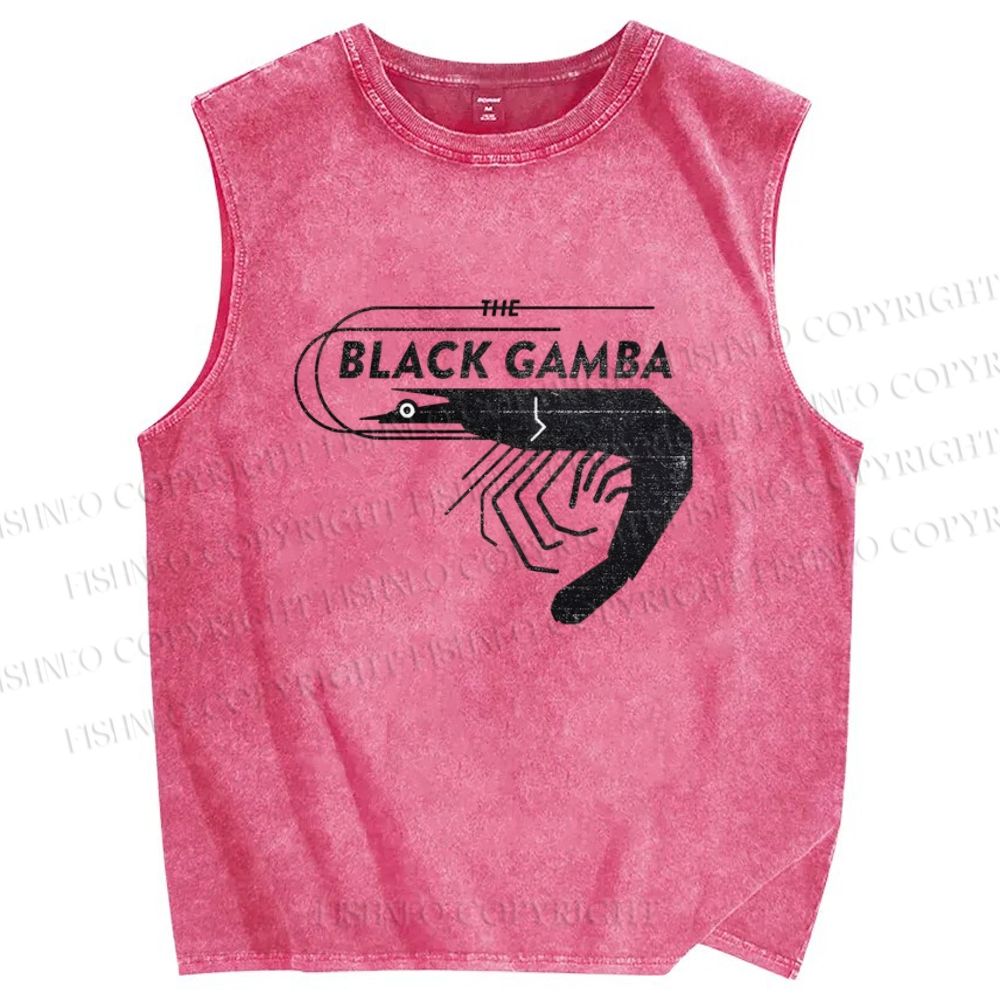 Unisex The Black Gamba Printed Washed Tank Top