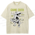 Unisex Game Over Monster Printed Washed Tee