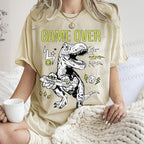 Unisex Game Over Monster Printed Washed Tee