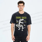 Unisex Game Over Monster Printed Washed Tee