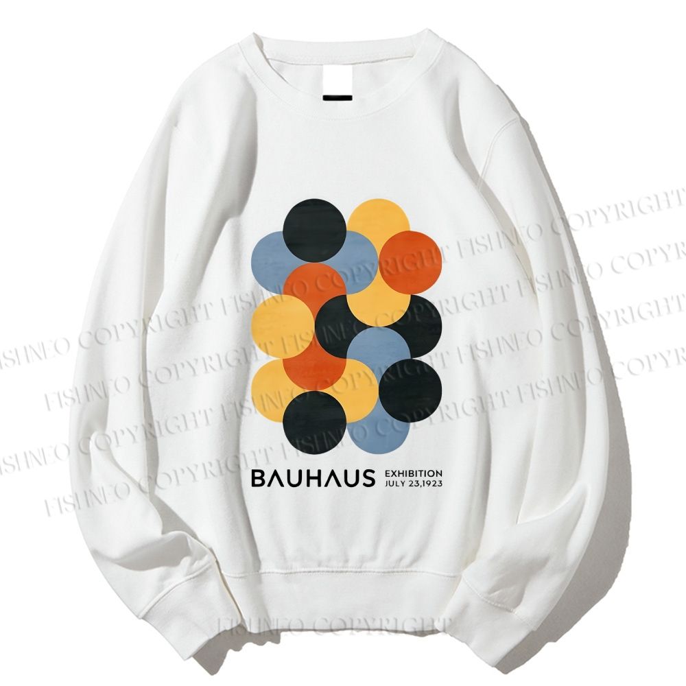 Unisex Vintage Bauhaus Design Printed Sweatshirt