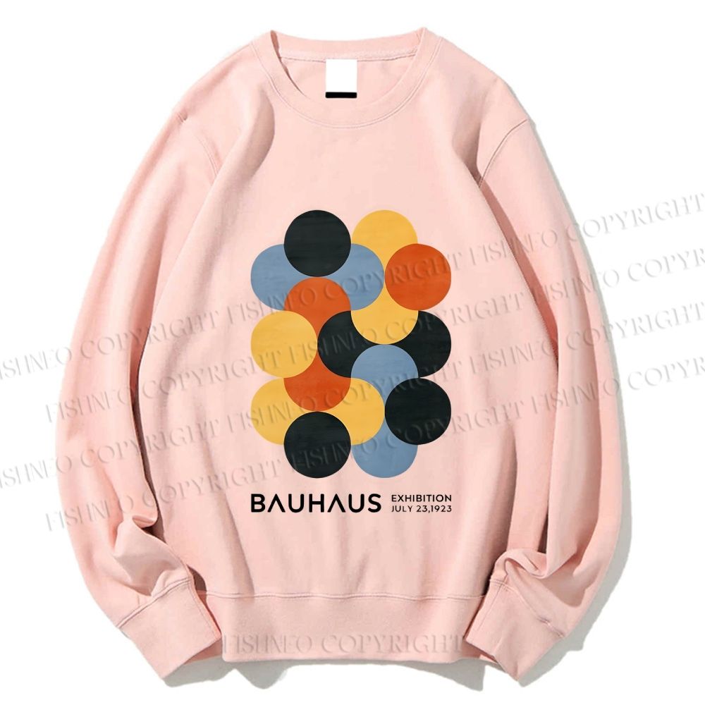 Unisex Vintage Bauhaus Design Printed Sweatshirt