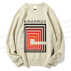 Unisex Vintage Bauhaus Design Printed Sweatshirt