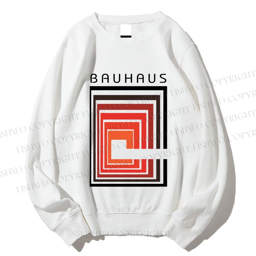 Unisex Vintage Bauhaus Design Printed Sweatshirt