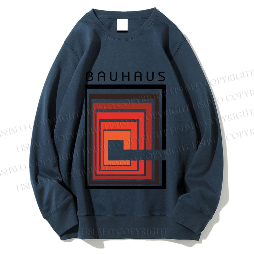 Unisex Vintage Bauhaus Design Printed Sweatshirt