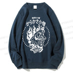 Unisex Vintage Japanese Monster Printed Sweatshirt