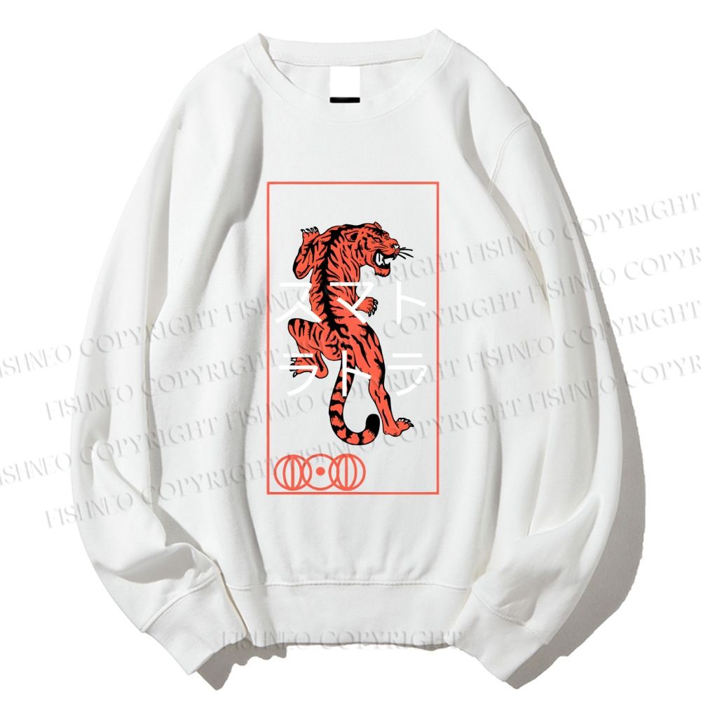 Unisex Japanese Tiger Printed Sweatshirt