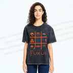 Unisex Fukui Printed Washed Tee