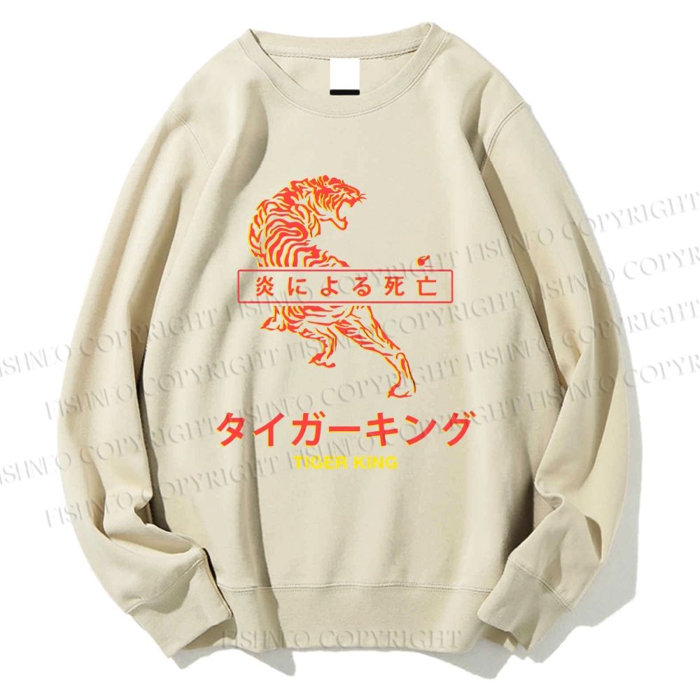 Unisex Japanese Tiger King Printed Sweatshirt