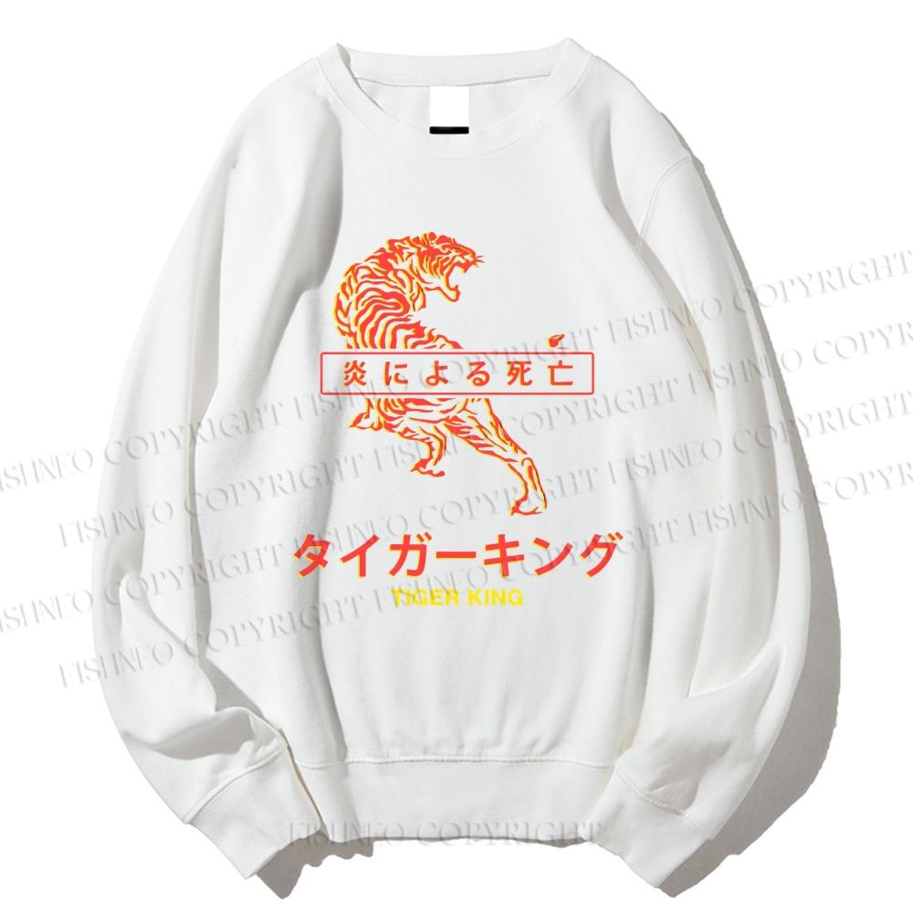 Unisex Japanese Tiger King Printed Sweatshirt