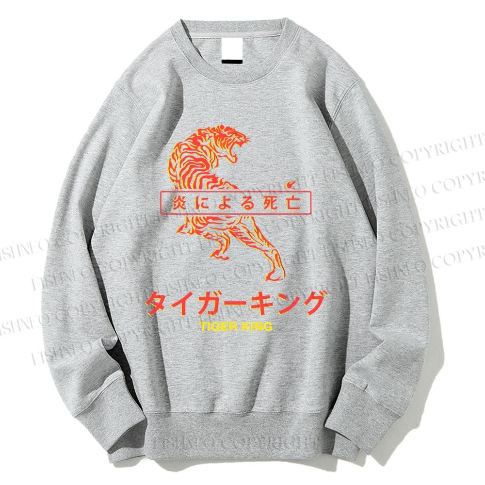 Unisex Japanese Tiger King Printed Sweatshirt