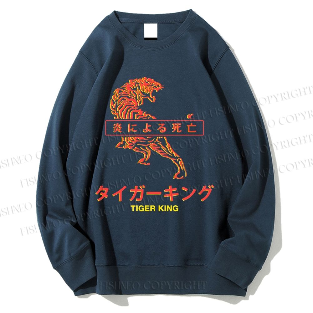 Unisex Japanese Tiger King Printed Sweatshirt