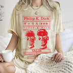 Unisex Philip K Dick Printed Washed Tee
