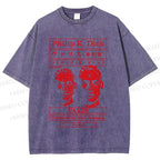 Unisex Philip K Dick Printed Washed Tee