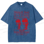 Unisex Philip K Dick Printed Washed Tee