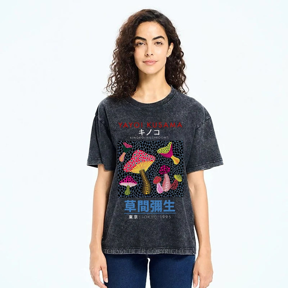 Yayoi Kusama Vintage Wash Japanese Design T-Shirt