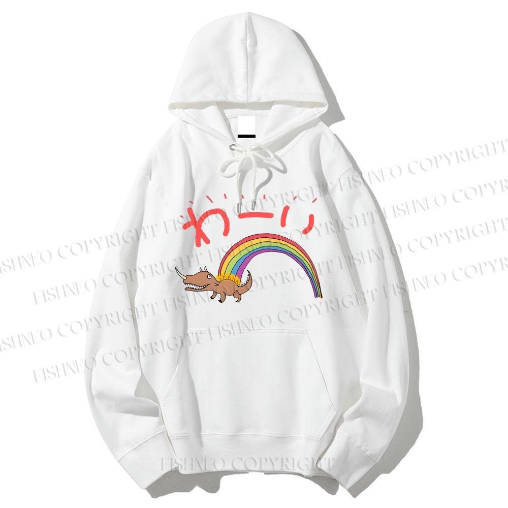Unisex Casual Cotton Rainbow Monster Printed Hoodie