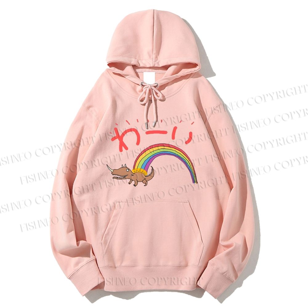 Unisex Casual Cotton Rainbow Monster Printed Hoodie